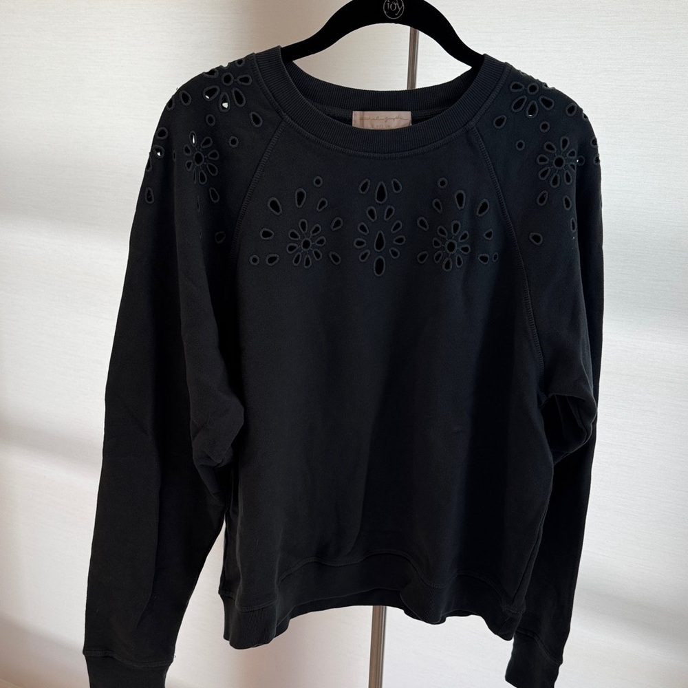 Spiritual Gangster Blue Eyelet Sweatshirt